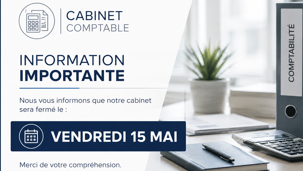 FERMETURE EXCEPTIONNELLE DE VOTRE CABINET ALCHIMIE EXPERTISE